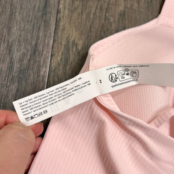 Lululemon Like a Cloud Ribbed Longline Bra D/DD Cup Strawberry Milkshake NWT - Picture 7 of 8